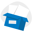 Bluebox boîte aux lettres bleue